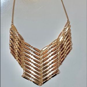 Gold statement necklace